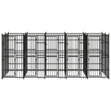 Outdoor Dog Kennel Steel 9.22 m² - Front View