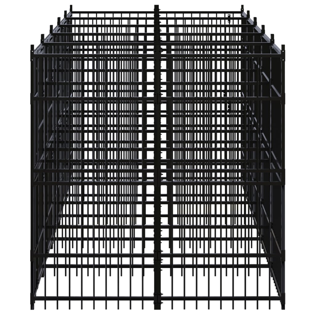 Outdoor Dog Kennel Steel 9.22 m²