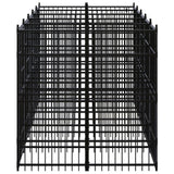 Outdoor Dog Kennel Steel 9.22 m² - Side View