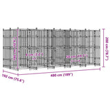 Outdoor Dog Kennel Steel 9,22 m² - Extra Image