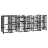 Outdoor Dog Kennel Steel 11.06 m?