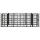 Outdoor Dog Kennel Steel 11.06 m?