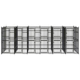 Outdoor Dog Kennel Steel 11.06 m² - Front View