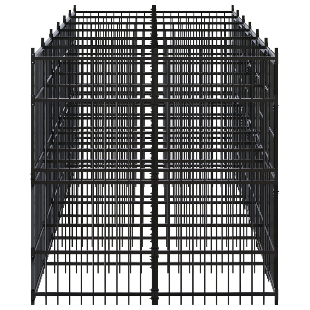 Outdoor Dog Kennel Steel 11.06 m?