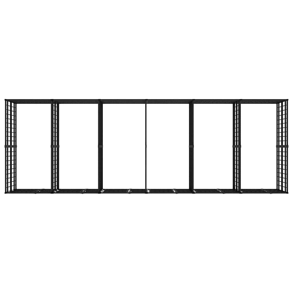 Outdoor Dog Kennel Steel 11.06 m?
