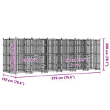 Outdoor Dog Kennel Steel 11.06 m?