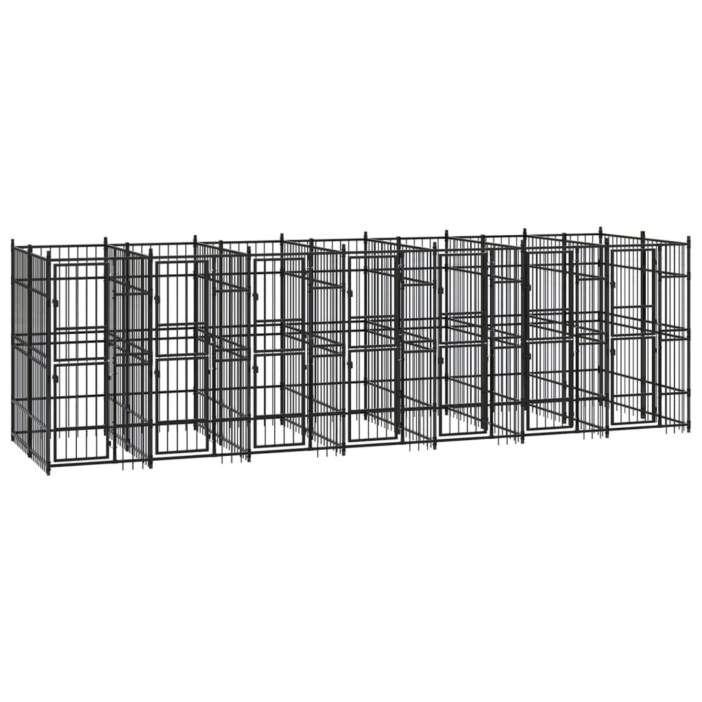 Outdoor Dog Kennel Steel 12.9 m?