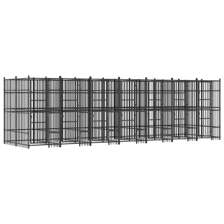 Outdoor Dog Kennel Steel 12,9 m²