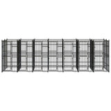 Outdoor Dog Kennel Steel 12.9 m² - Front View