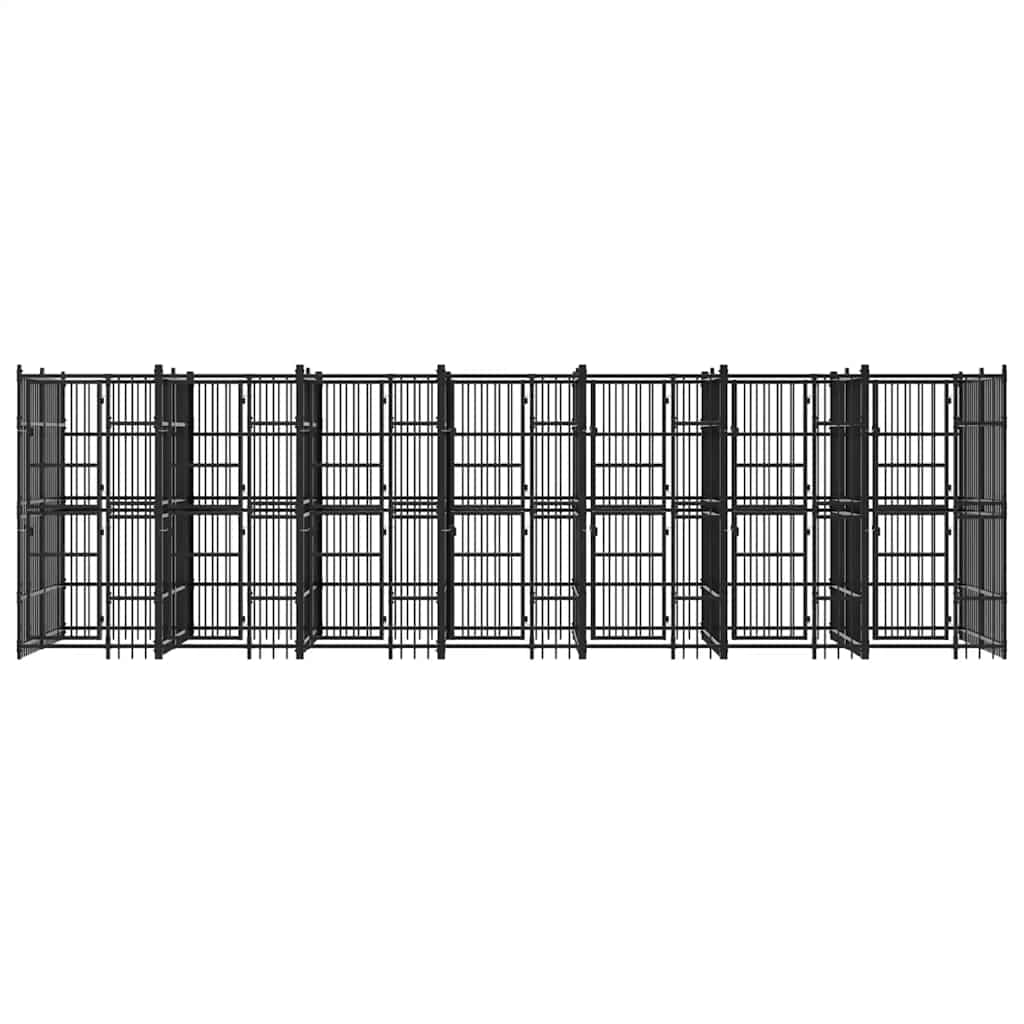 Outdoor Dog Kennel Steel 12.9 m?