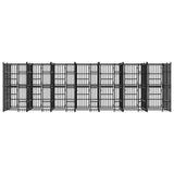 Outdoor Dog Kennel Steel 12.9 m?
