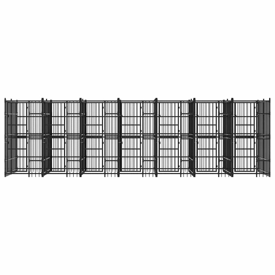 Outdoor Dog Kennel Steel 12,9 m²