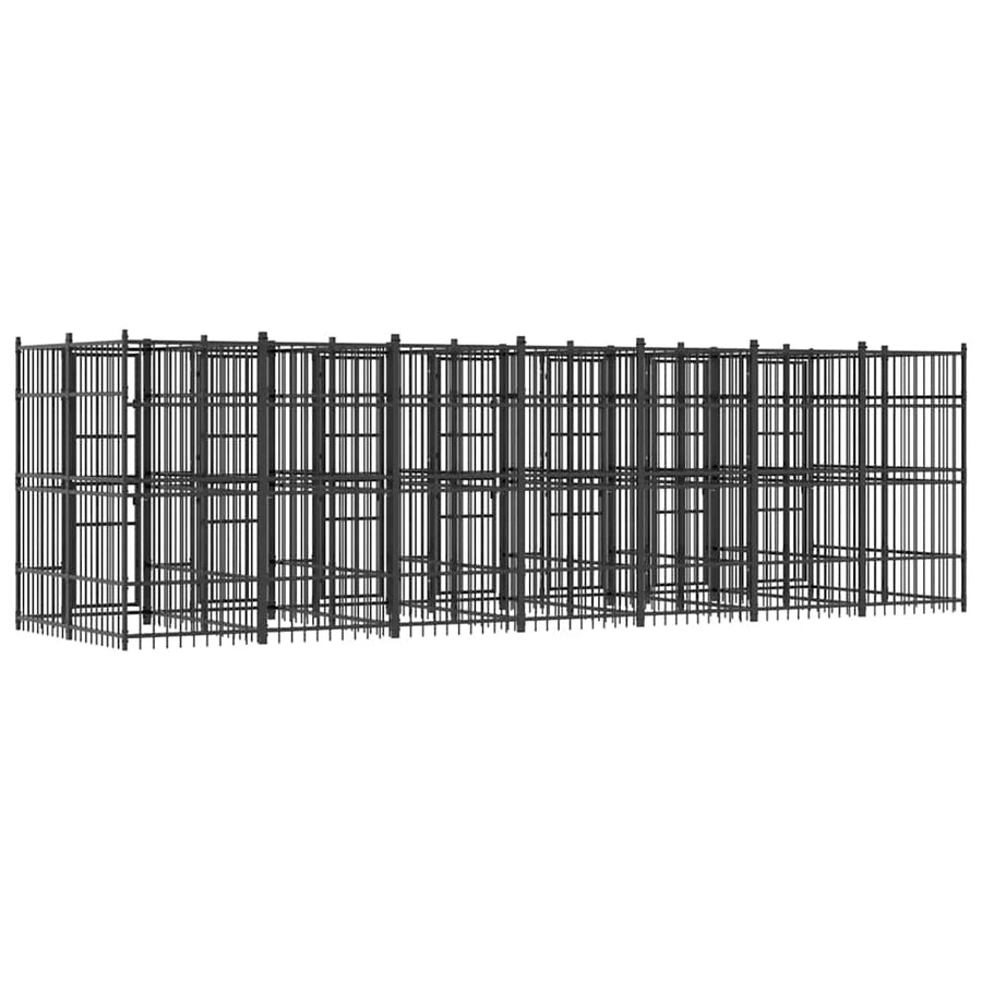Outdoor Dog Kennel Steel 12,9 m²