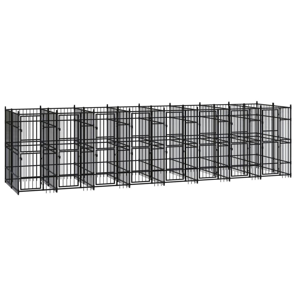Outdoor Dog Kennel Steel 14.75 m?
