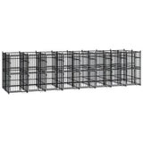 Outdoor Dog Kennel Steel 14.75 m?