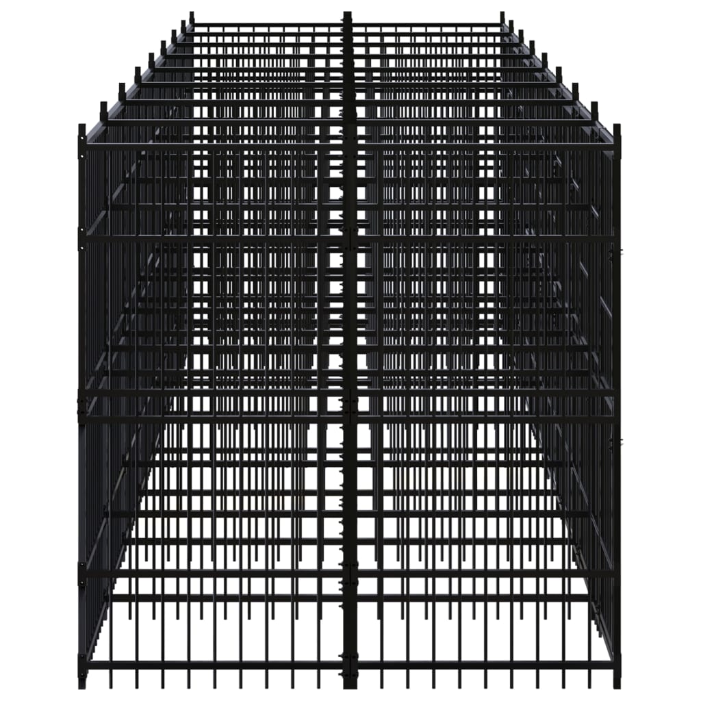 Outdoor Dog Kennel Steel 14.75 m?