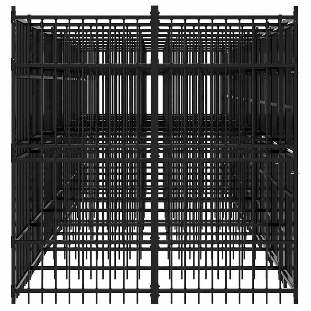 Outdoor Dog Kennel Steel 14.75 m?