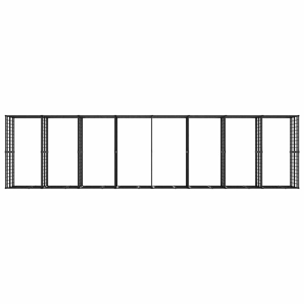 Outdoor Dog Kennel Steel 14.75 m?