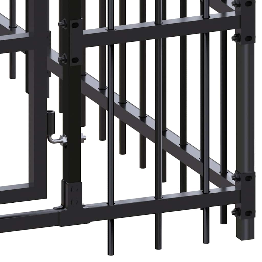 Outdoor Dog Kennel Steel 14.75 m?