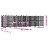Outdoor Dog Kennel Steel 14.75 m?