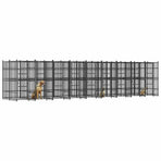 Outdoor Dog Kennel Steel 16,59 m²