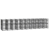 Outdoor Dog Kennel Steel 18.43 m?