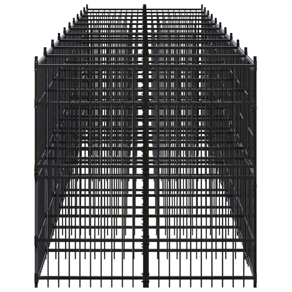 Outdoor Dog Kennel Steel 18.43 m?
