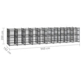 Outdoor Dog Kennel Steel 18.43 m?