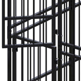 Outdoor Dog Kennel with Roof Steel 5.53 m?