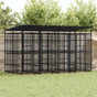 Outdoor Dog Kennel with Roof Steel 7,37 m²