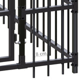 Outdoor Dog Kennel with Roof Steel 11.06 m?