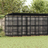 Outdoor Dog Kennel with Roof Steel 14.75 m?