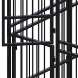 Outdoor Dog Kennel with Roof Steel 16.59 m?