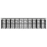 Outdoor Dog Kennel with Roof Steel 18.43 m?