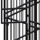 Outdoor Dog Kennel with Roof Steel 18.43 m?