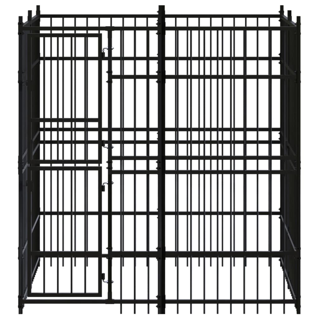 Outdoor Dog Kennel Steel 3.69 m?