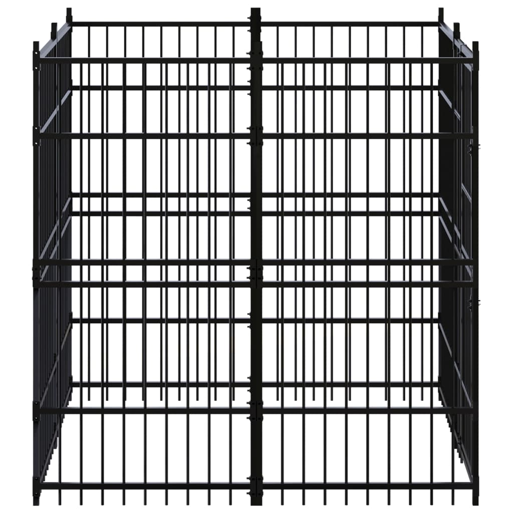 Outdoor Dog Kennel Steel 3.69 m?