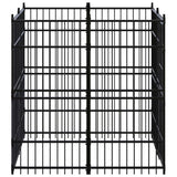 Outdoor Dog Kennel Steel 3.69 m² - Side View