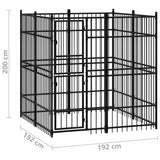 Outdoor Dog Kennel Steel 3.69 m?