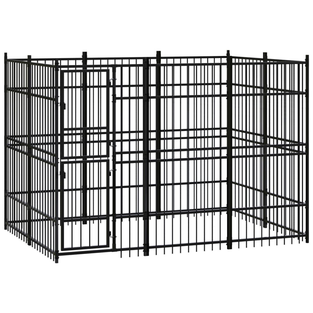 Outdoor Dog Kennel Steel 5.53 m?