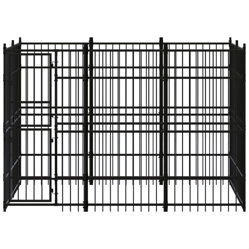 Outdoor Dog Kennel Steel 5.53 m?