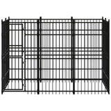 Outdoor Dog Kennel Steel 5.53 m² - Front View