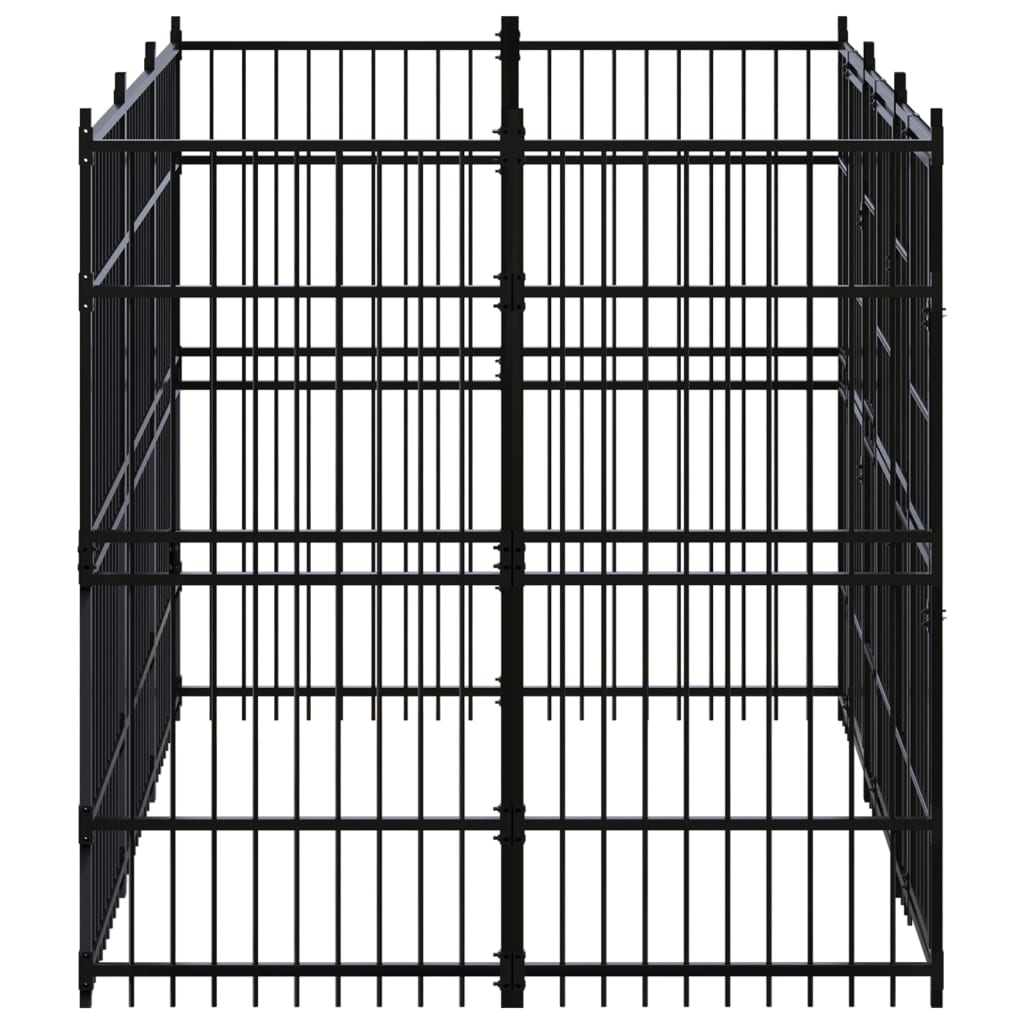 Outdoor Dog Kennel Steel 5.53 m?