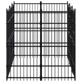 Outdoor Dog Kennel Steel 5.53 m?
