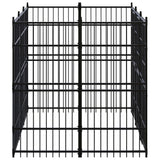 Outdoor Dog Kennel Steel 5.53 m² - Side View