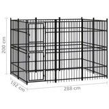 Outdoor Dog Kennel Steel 5.53 m² - Close-Up Angle