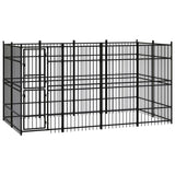 Outdoor Dog Kennel Steel 7.37 m?