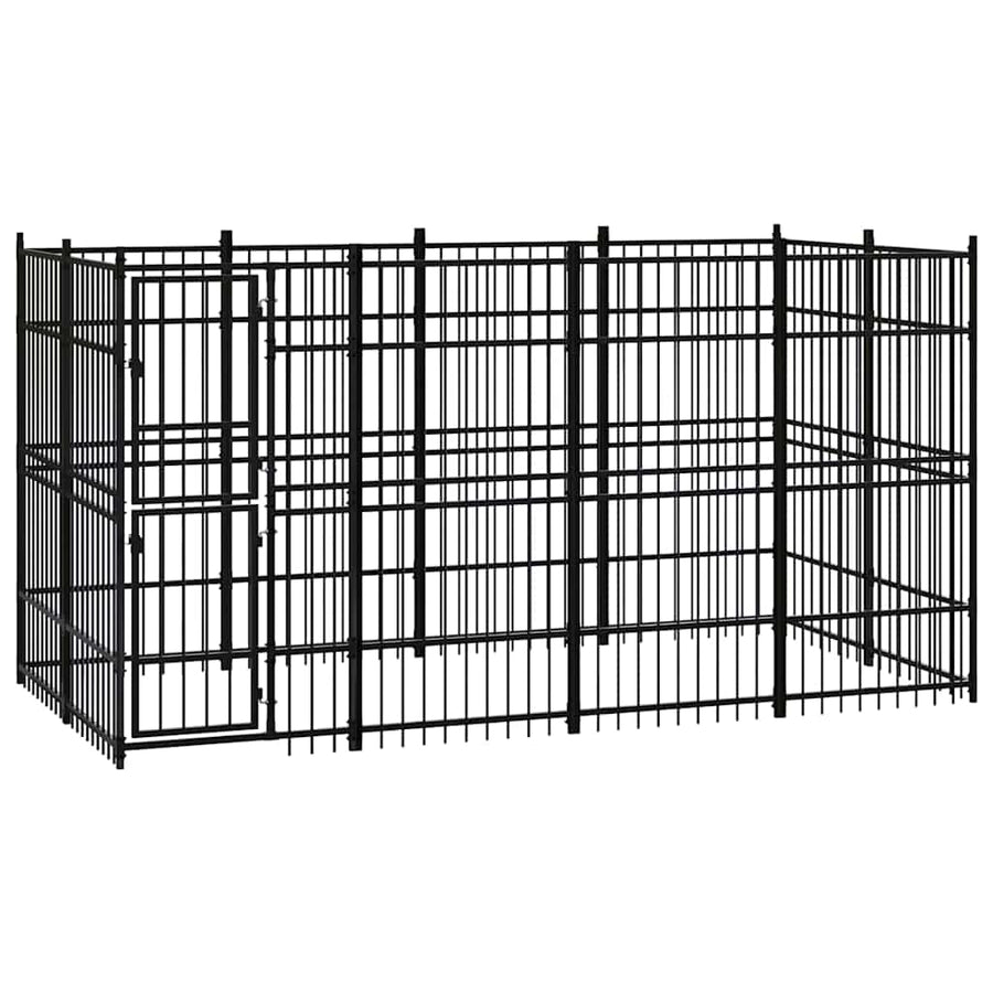 Outdoor Dog Kennel Steel 7,37 m²
