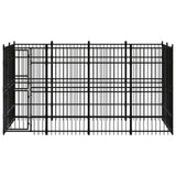 Outdoor Dog Kennel Steel 7.37 m?