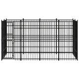 Outdoor Dog Kennel Steel 7.37 m² - Front View